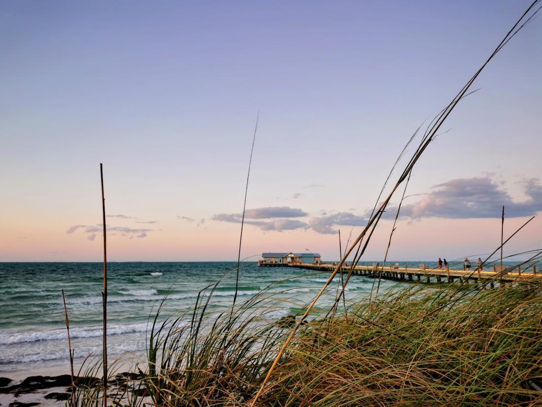 Abendstimmung in den Dünen beim City Pier
